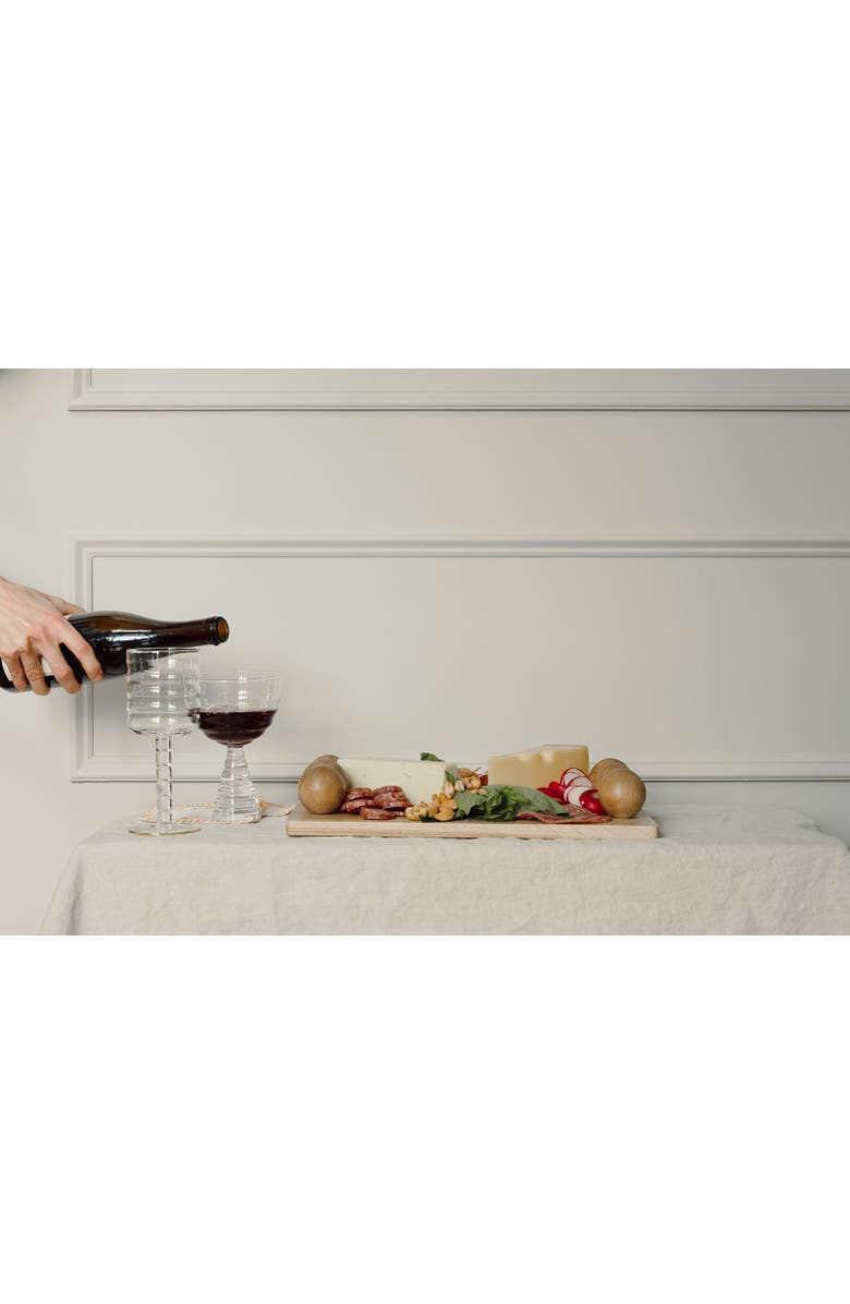 House of Revelry Fluded Wine Glass Set of Four, Alternate, color, NO COLOR