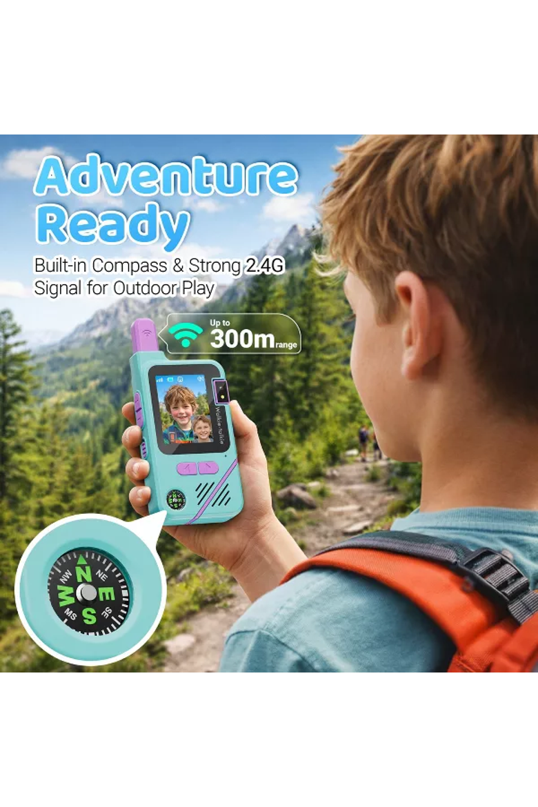 Kids Video Walkie Talkies 2 Pack, Alternate, color, MultiColor