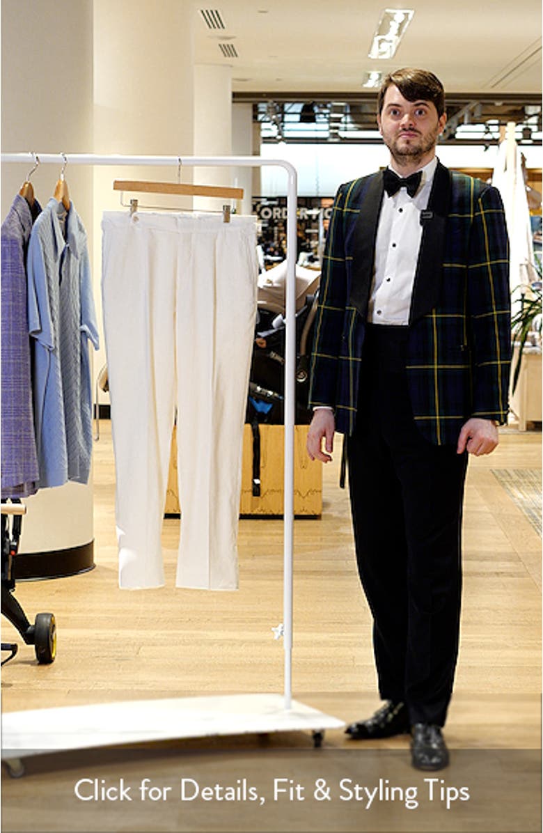 Parma Pleated Linen & Cotton Stretch Twill Dress Pants, sales video thumbnail