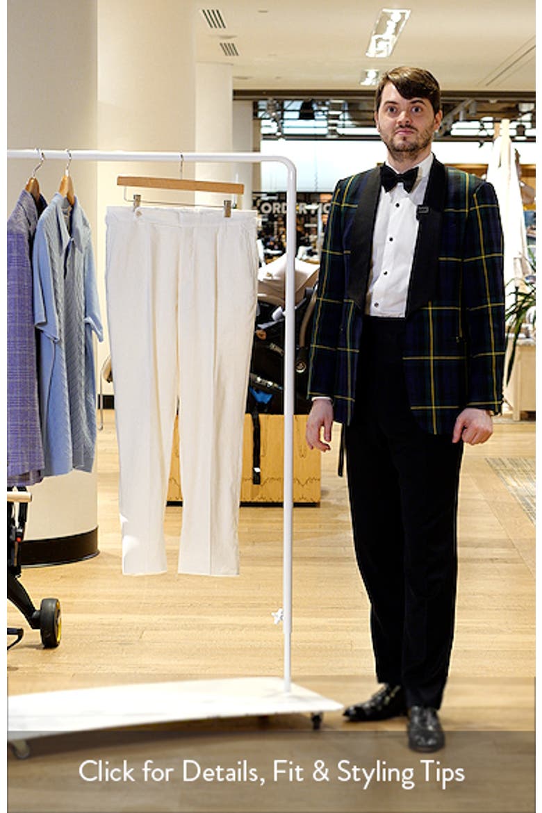 Parma Pleated Linen & Cotton Stretch Twill Dress Pants video