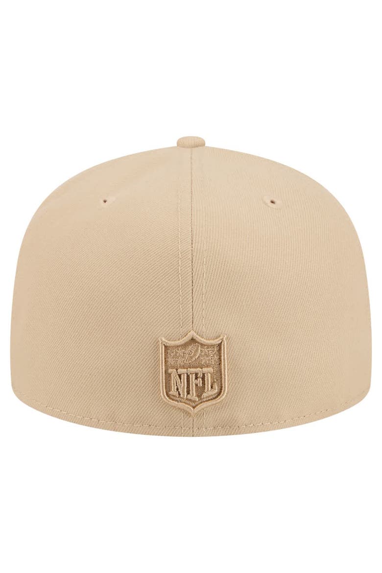 Men's New Era  Light Beige Detroit Lions Color Pack A-Frame 59FIFTY Fitted Hat, Alternate, color, Light Beige