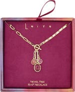Leith Glass Pendant Toggle Necklace