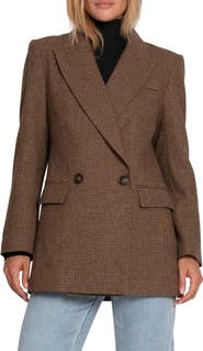 Belle & Bloom Big Brother Talk Double Breasted Wool Blend Blazer