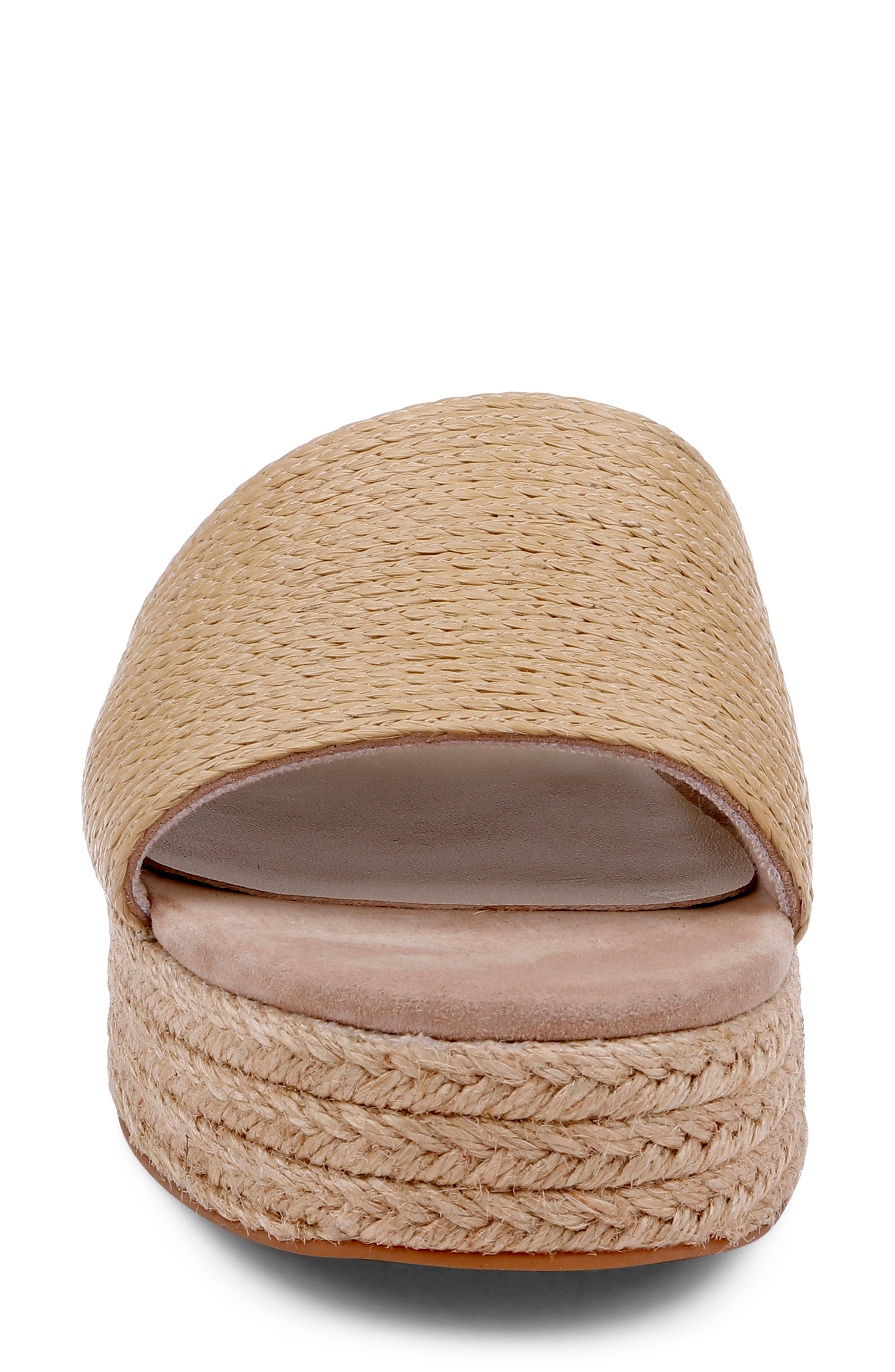 L'AGENCE Ramani II Espadrille Platform Wedge Slide Sandal, Alternate, color, Natu Rafi