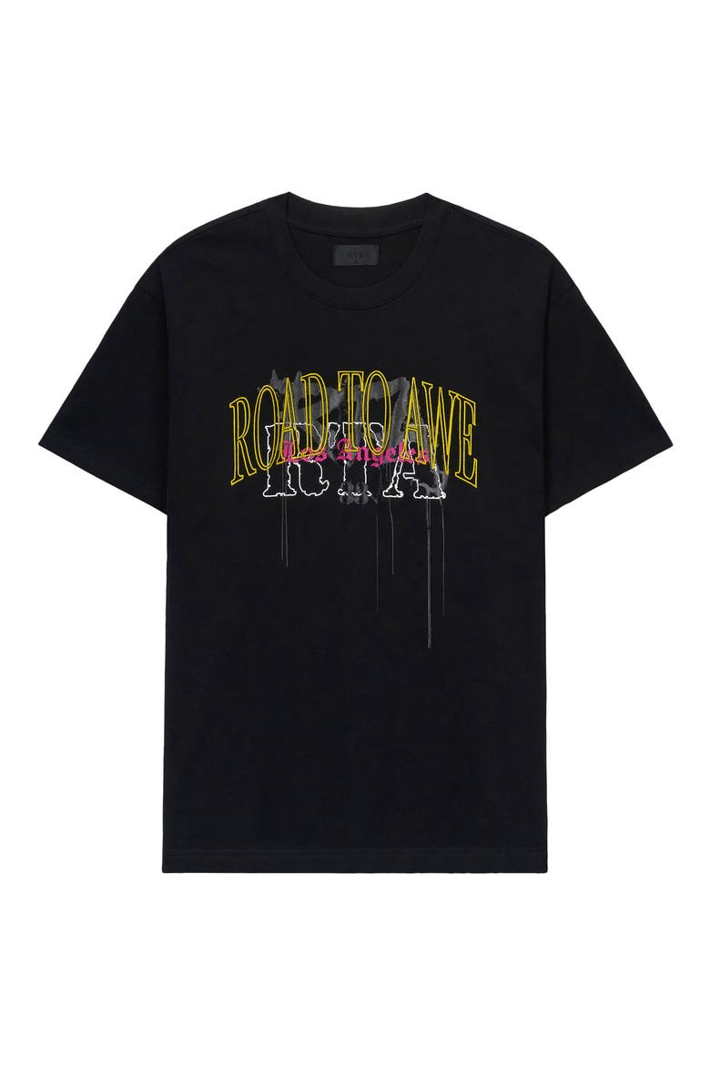 Colin Road to Awe Oversize Graphic T-Shirt, Main, color, BLACK MIXED LOGO