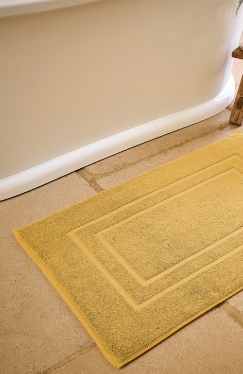 Christy Brixton Textured Soft Cotton Bath Mat In Yellow