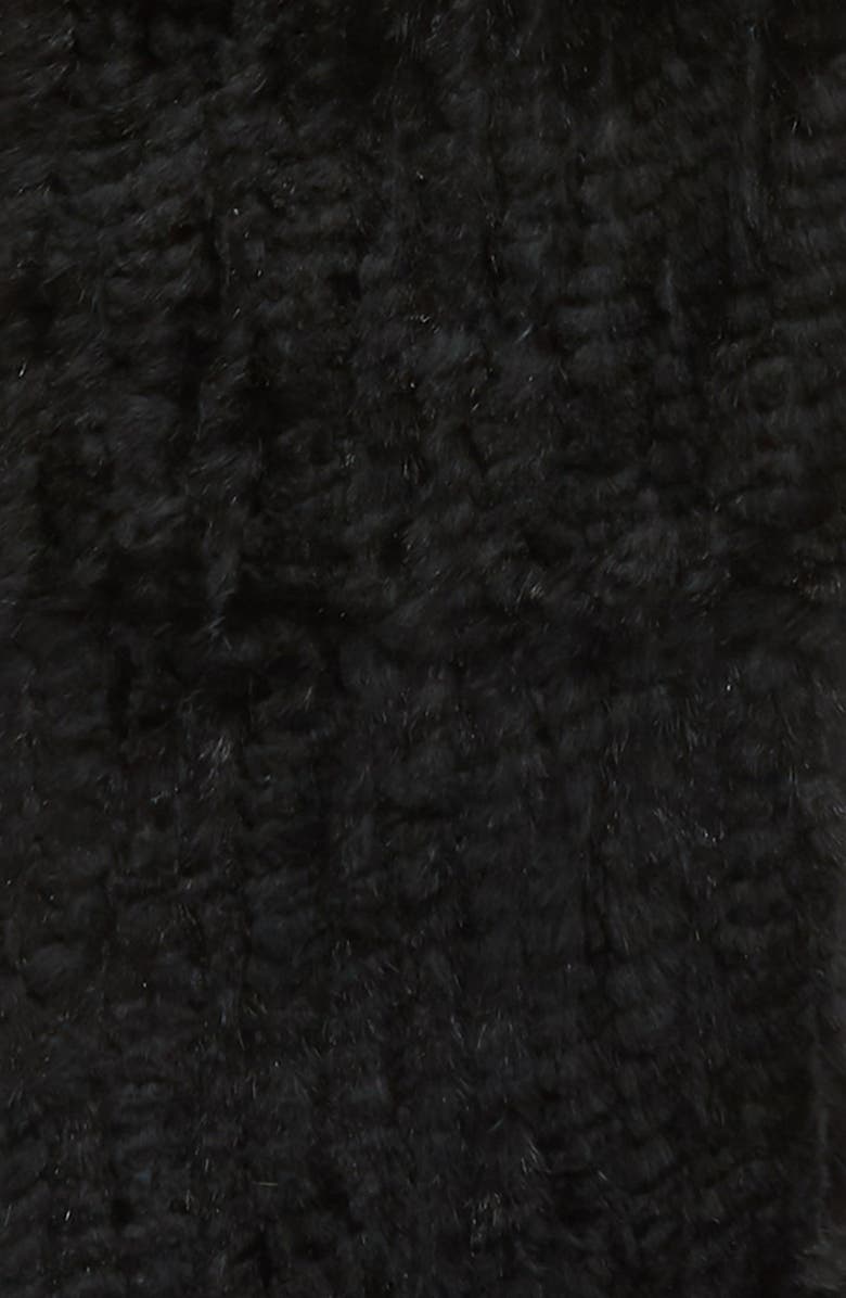 La Fiorentina Genuine Rabbit Fur & Acrylic Knit Scarf, Alternate, color, 