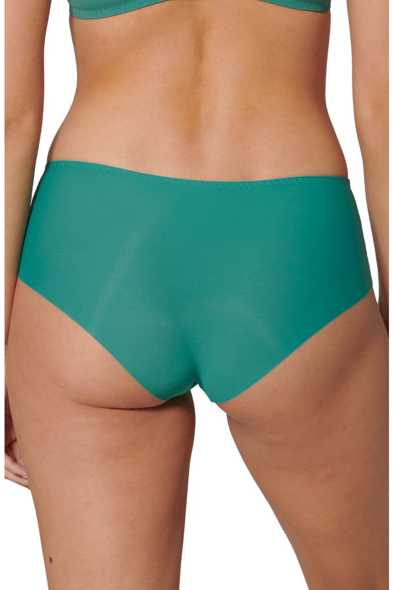 'Saga' Embroidered Boyshort Briefs, Alternate, color, GARDEN GREEN