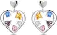 EYE CANDY LOS ANGELES Leona Cubic Zirconia Heart Drop Earrings