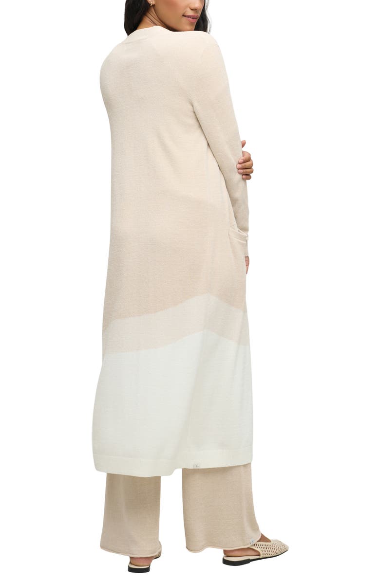 Barefoot Dreams<sup>®</sup> CozyChic<sup>®</sup> Ultra Lite<sup>®</sup> Wavy Colorblock Long Cardigan, Alternate, color, 