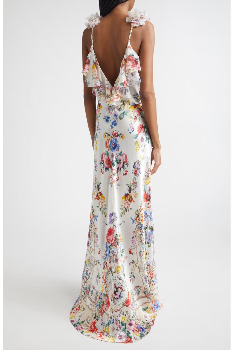 I Left My Heart in Granada Print Bias Cut Silk Slipdress, Alternate, color, I LEFT MY HEART IN GRANADA
