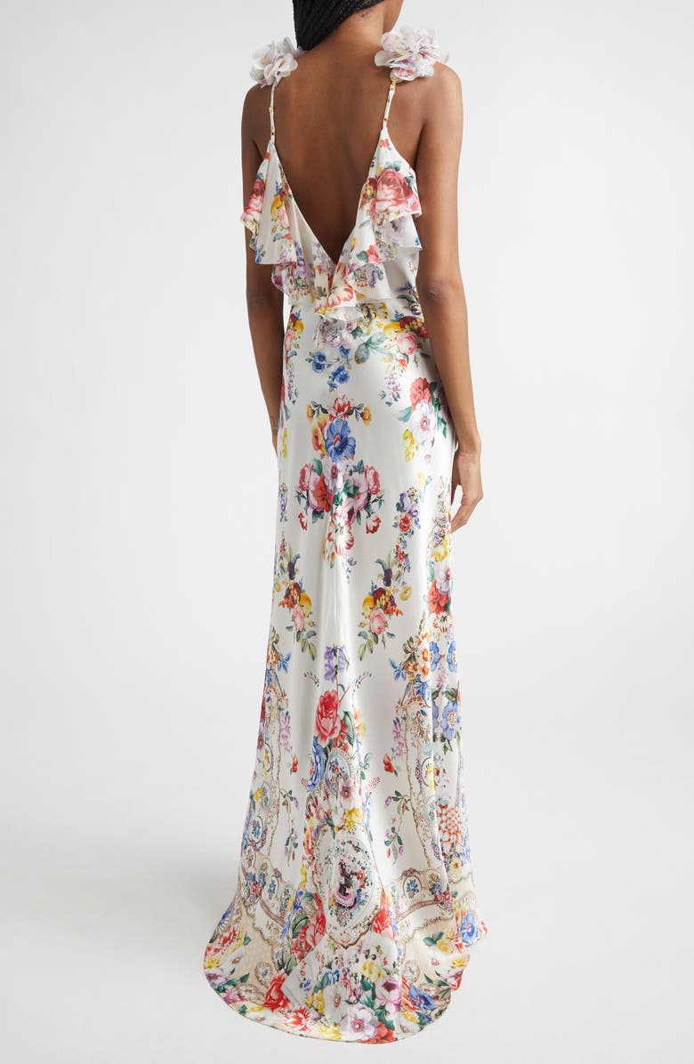 Camilla I Left My Heart in Granada Print Bias Cut Silk Slipdress, Alternate, color, I Left My Heart In Granada