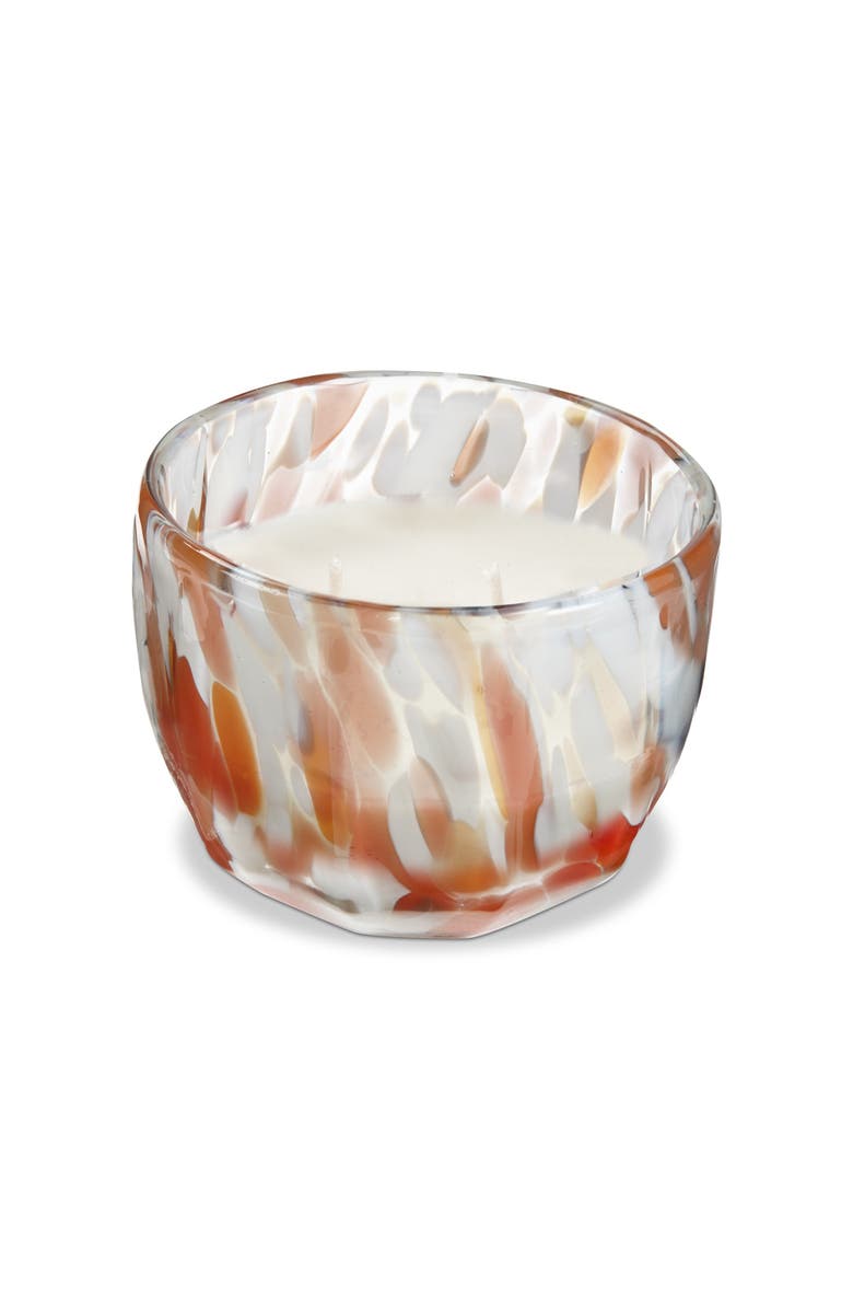 tag Flora Soy Candle in Brown Glass Confetti Container, Main, color, Pink