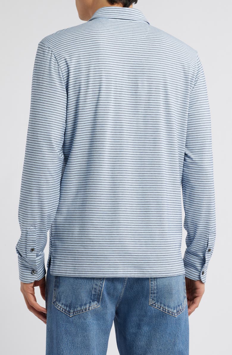 Faherty Movement Stripe Long Sleeve Polo, Alternate, color, 