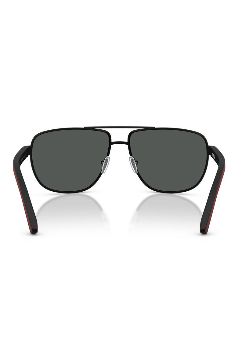 64mm Pillow Sunglasses, Alternate, color, MATTE BLACK / DARK GREY