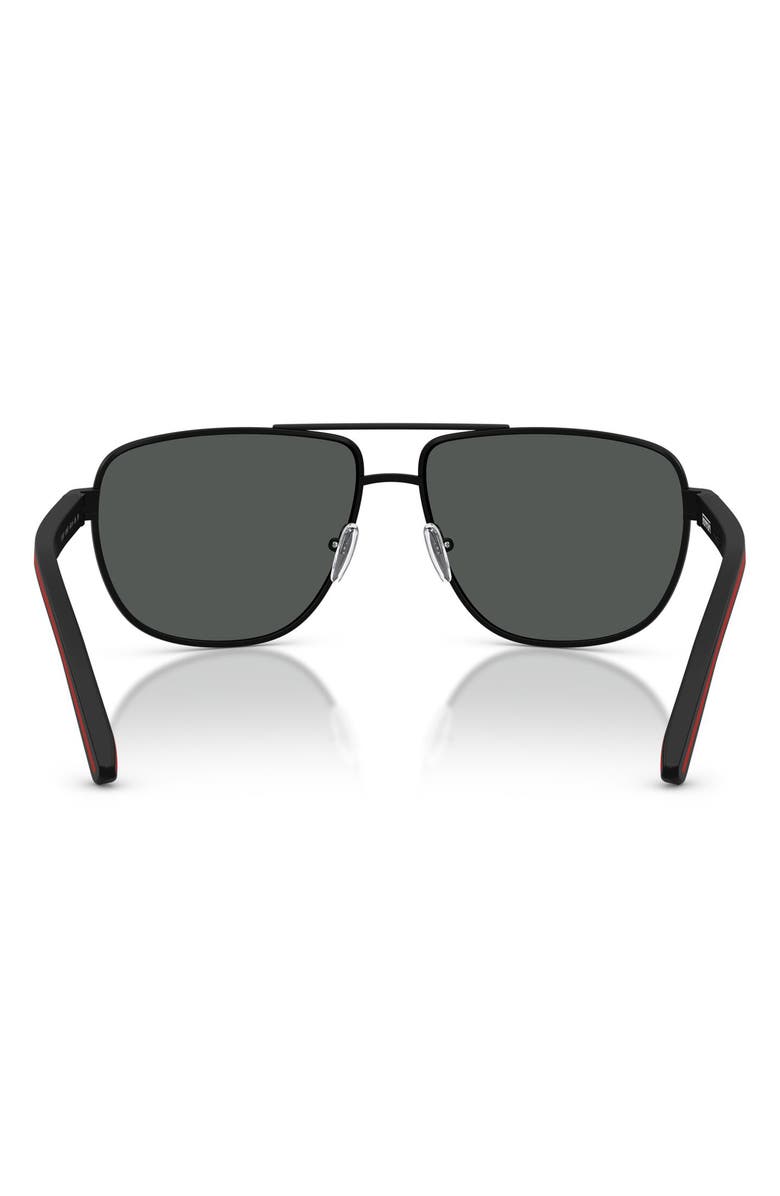 Scuderia Ferrari 64mm Pillow Sunglasses, Alternate, color, Matte Black / Dark Grey