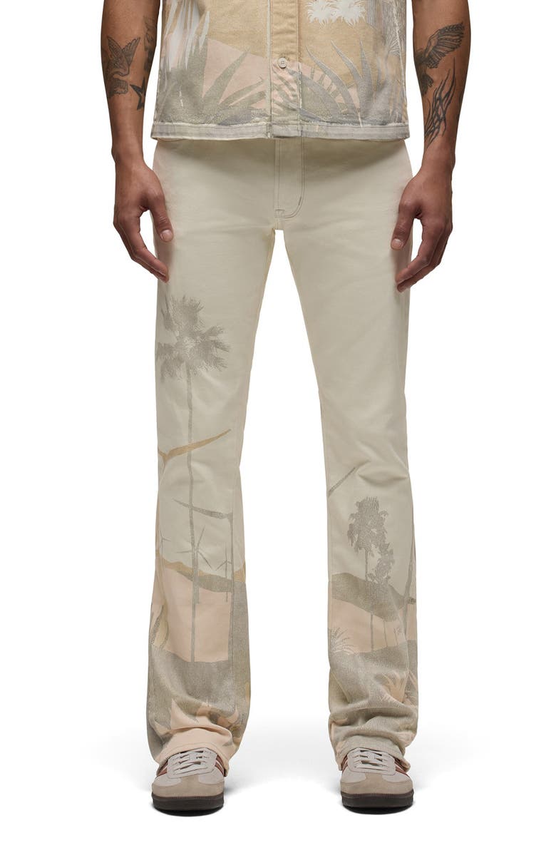 Hudson Jeans Walker Kick Flare Jeans, Main, color, Natural Desert