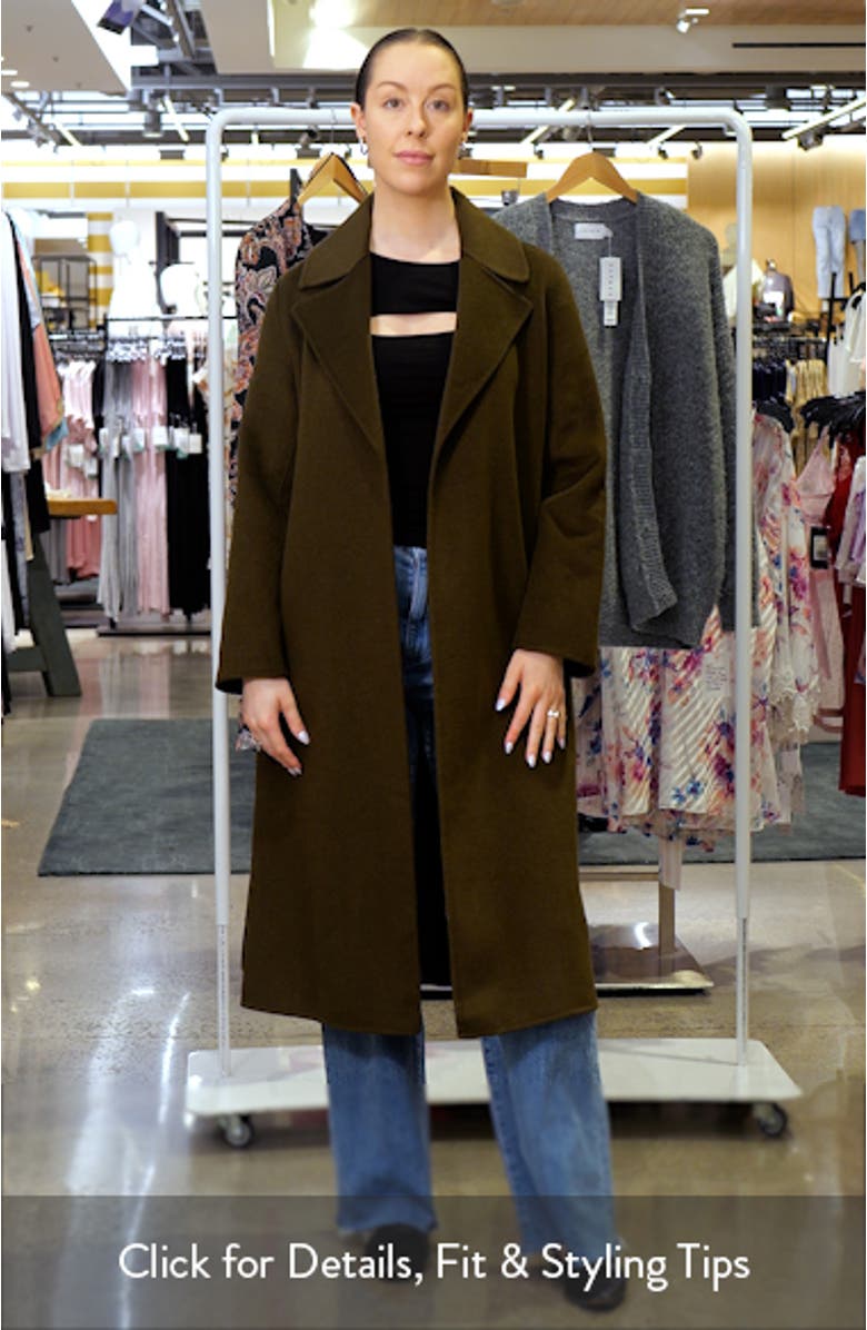 Wool Blend Oversize Longline Coat, sales video thumbnail