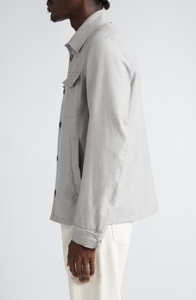 Herno Rain System Water Resistant Cotton, Cashmere & Silk Shirt Jacket, Alternate, color, 