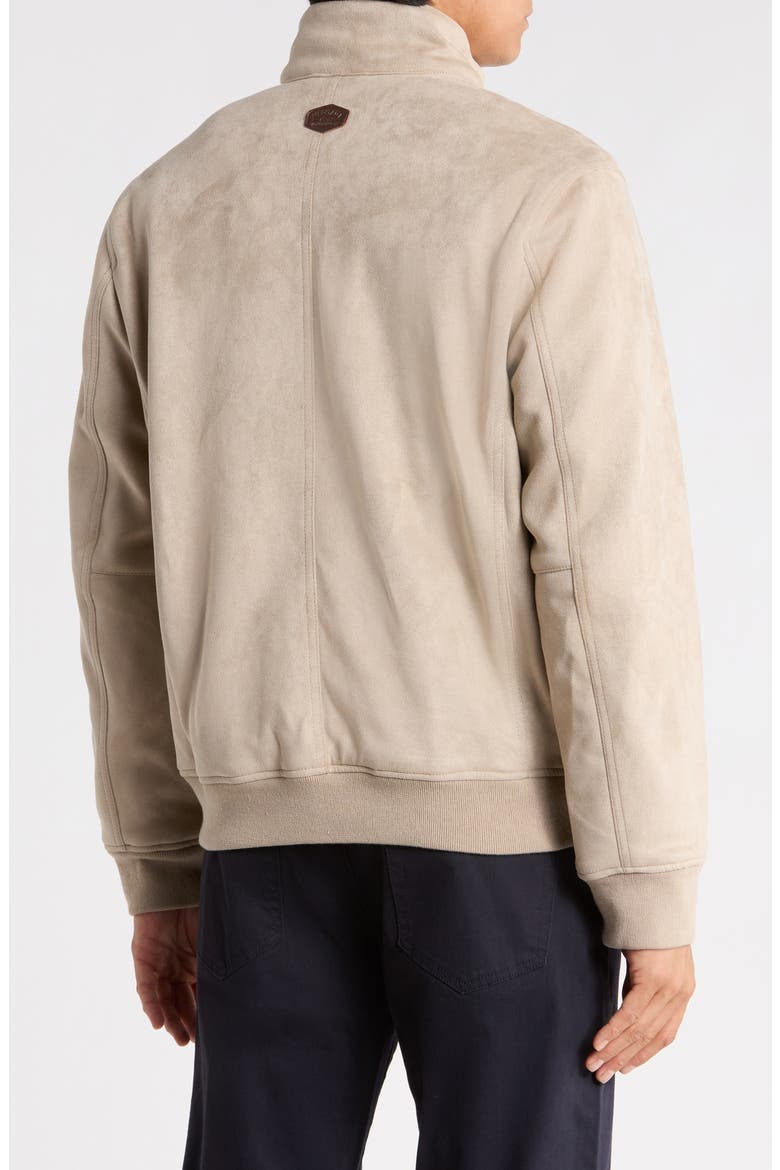 Barracuda Faux Suede Bomber Jacket, Alternate, color, LATTE