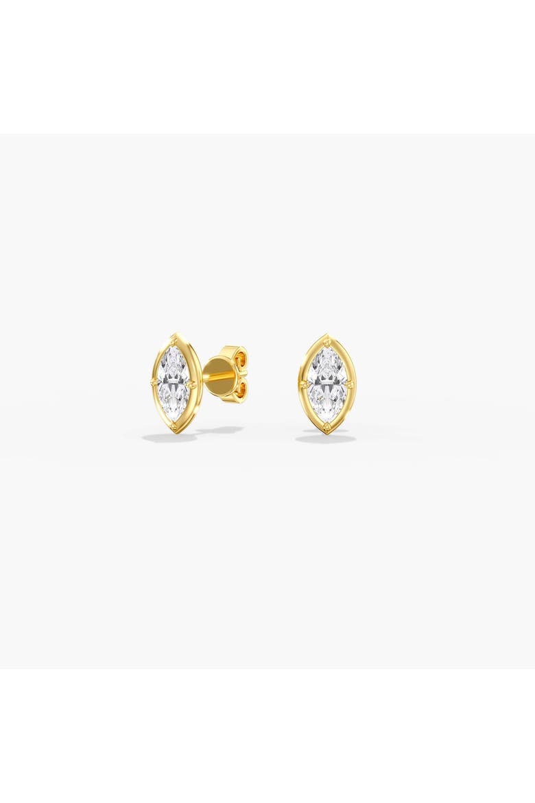 Gold Frame Marquise Lab Diamond Studs in 14K Gold, Main, color, Yellow Gold