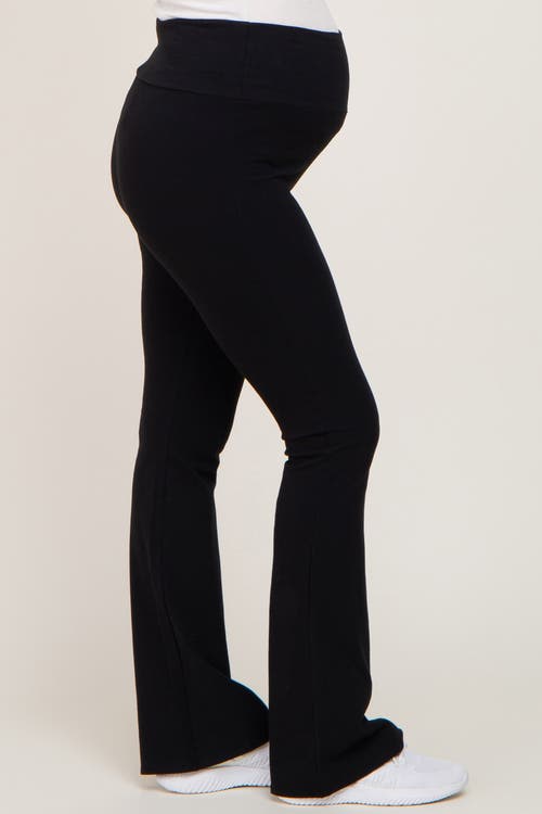 Pinkblush Flared Leggings In Black