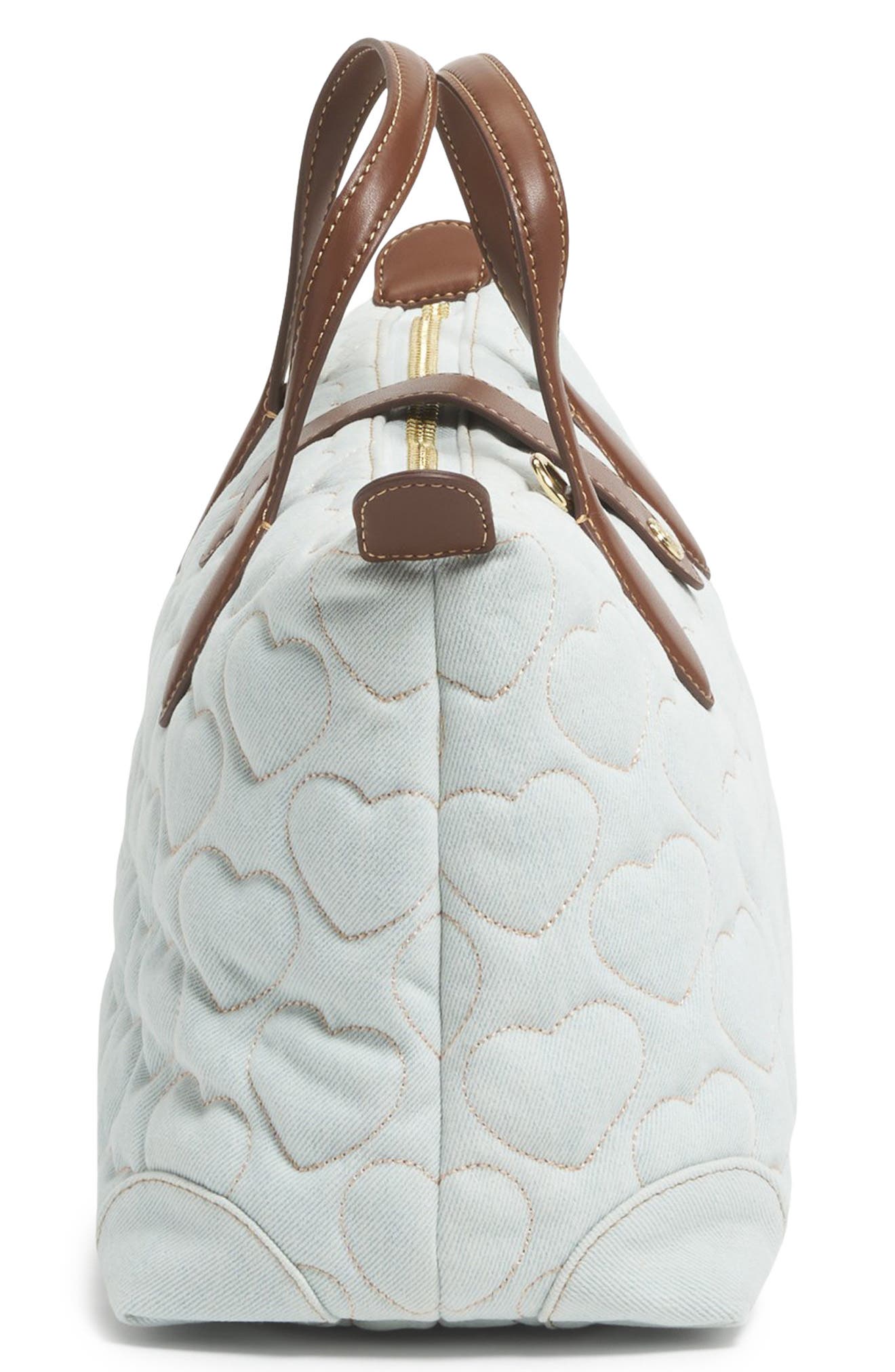 Stoney Clover Lane Quilted Denim Pouchette Crossbody Bag, Alternate, color, Sweetheart Denim