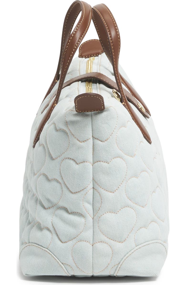 Stoney Clover Lane Quilted Denim Pouchette Crossbody Bag, Alternate, color, Sweetheart Denim