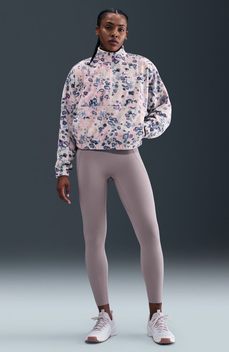 Nike One Half Zip Polar Jacket, Alternate, color, Silt Red/ Royal Pulse