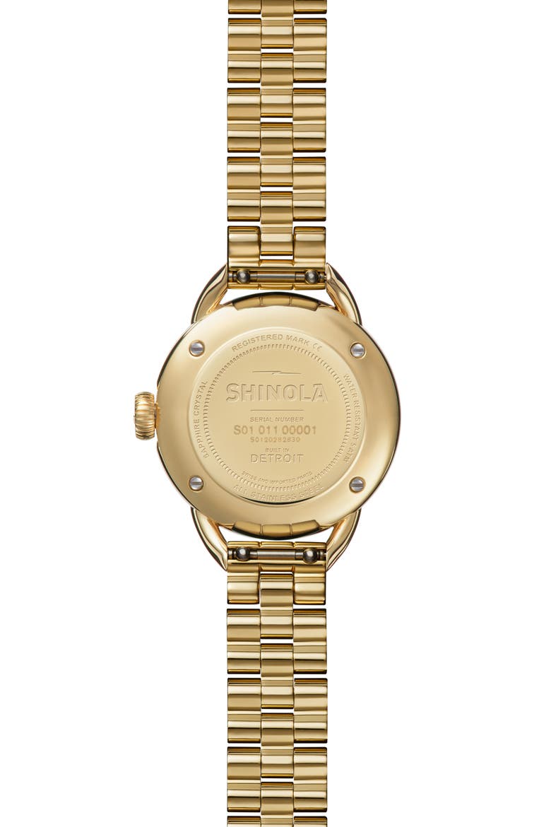 Runabout Bracelet Watch, 25mm, Alternate, color, GOLD