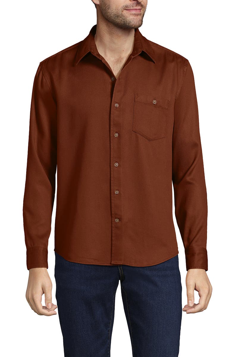 Lands' End Relaxed Twill Shirt, Main, color,