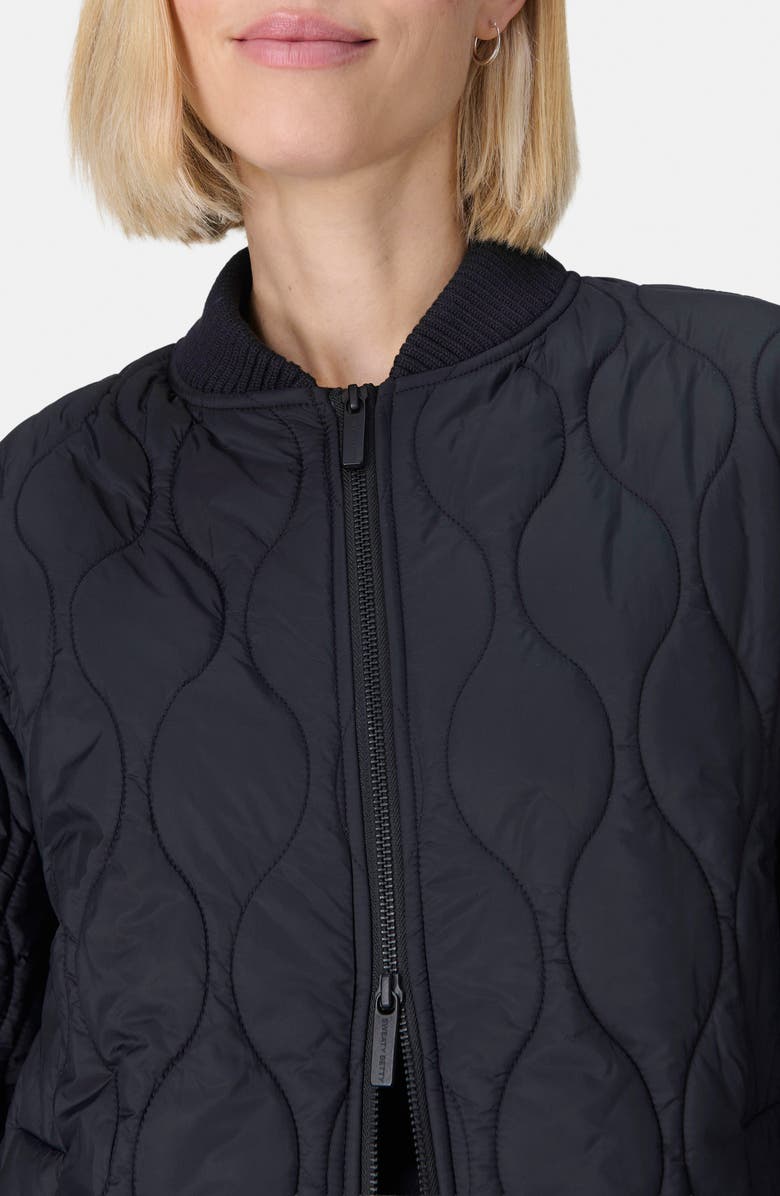 Sweaty Betty On the Move Quilted Jacket, Alternate, color, Black