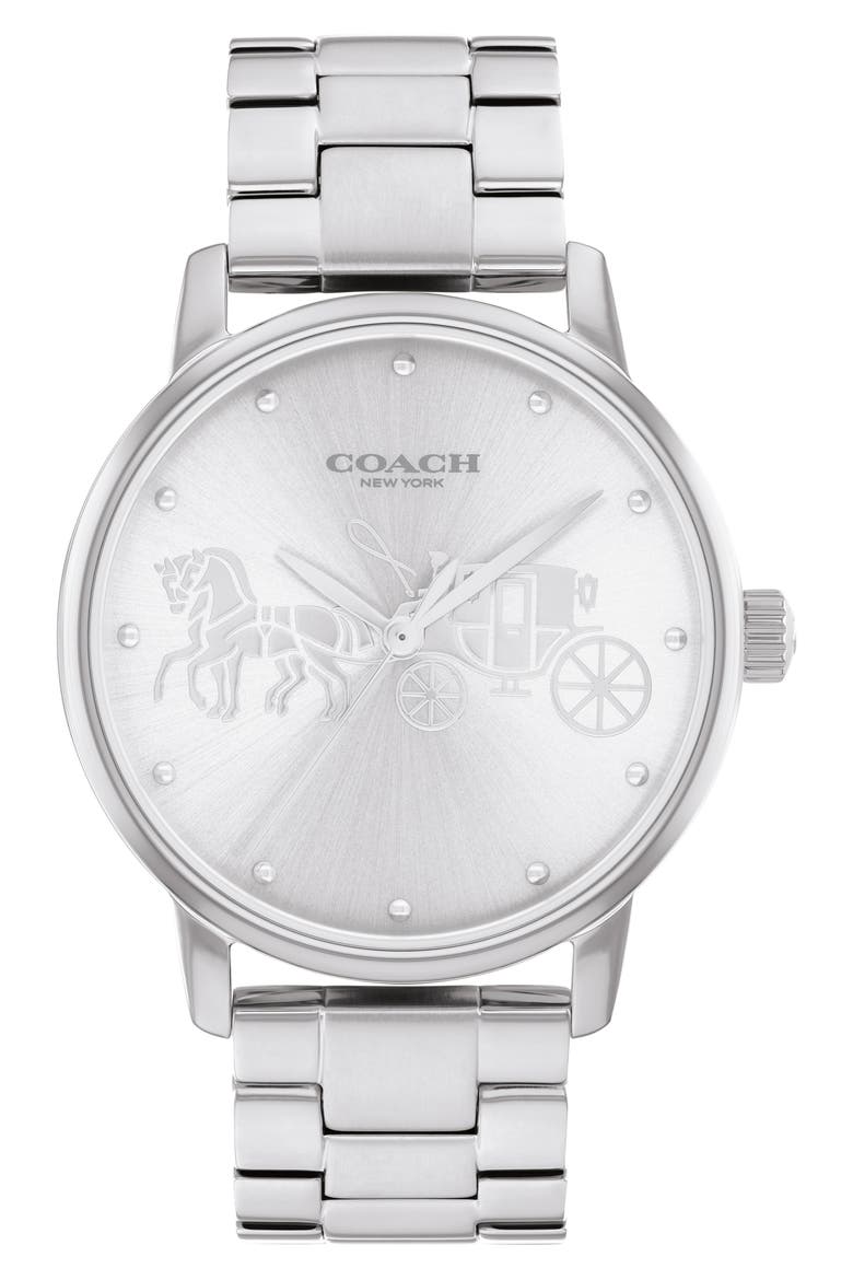 Grand Quartz Bracelet Watch, 36mm, Main, color, SILVER WHITE