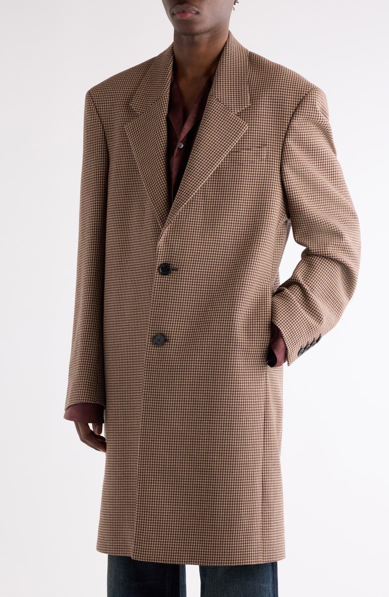 Acne Studios Otam Houndstooth Wool Coat, Alternate, color, Multi Brown
