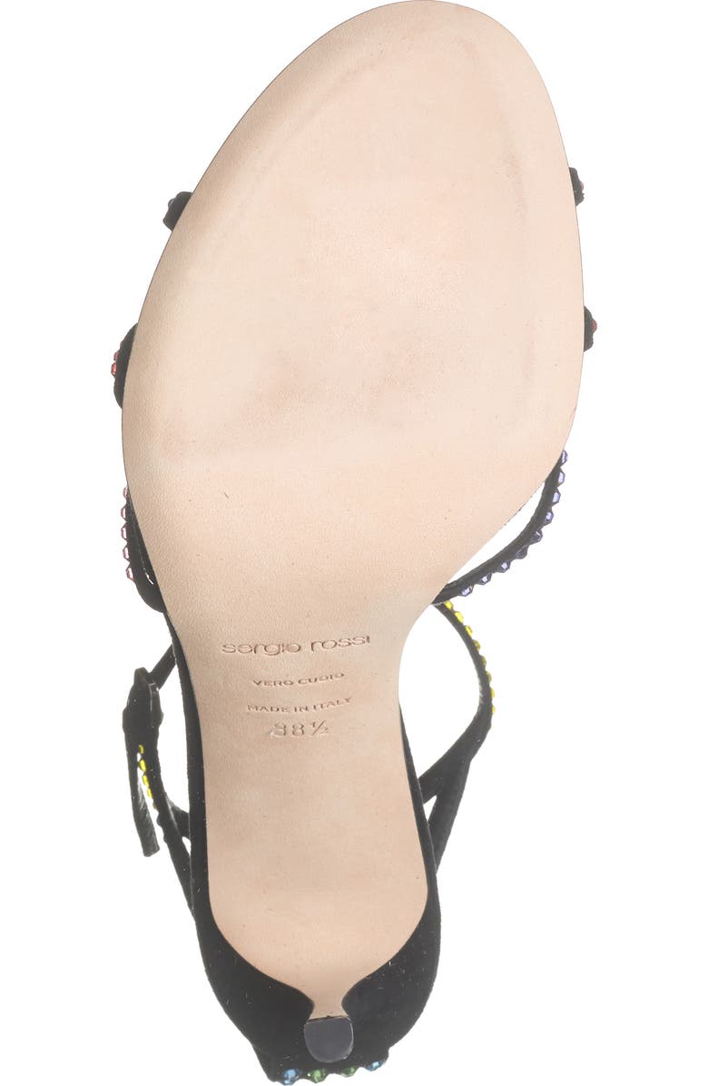 Sergio Rossi Crystal Embellished Ankle Strap Stiletto Sandal, Alternate, color,