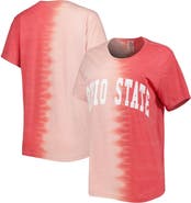 GAMEDAY COUTURE Women's Gameday Couture Scarlet Ohio State Buckeyes Find Your Groove Split-Dye T-Shirt