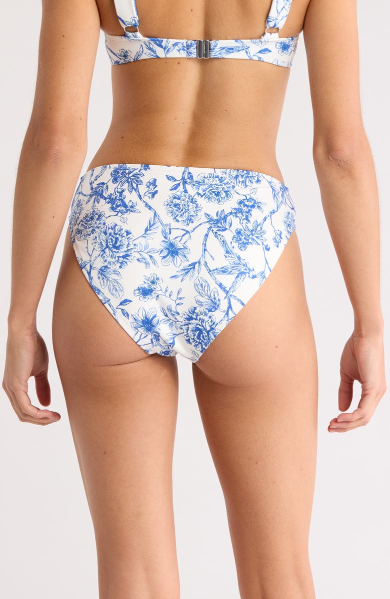 Hutch High Waist Bikini Bottoms, Alternate, color, Blue Chinoiserie