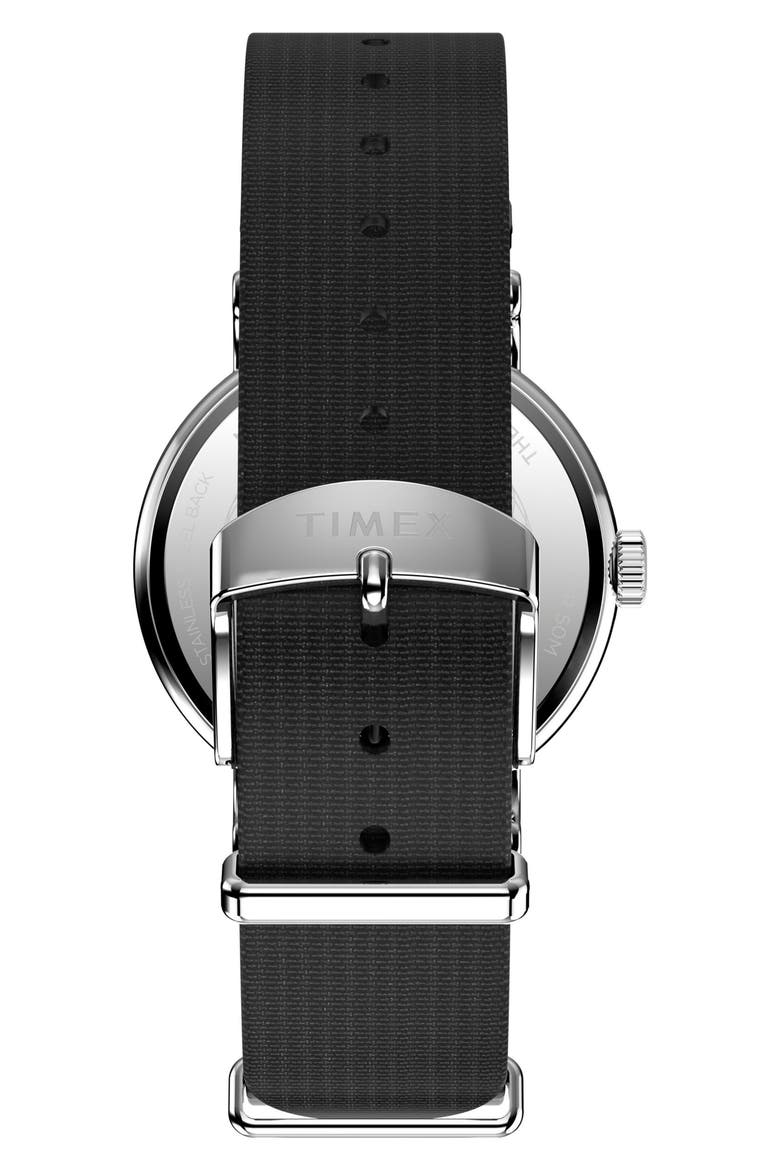 Weekender Canvas Strap Watch, 37mm, Alternate, color, BLACK