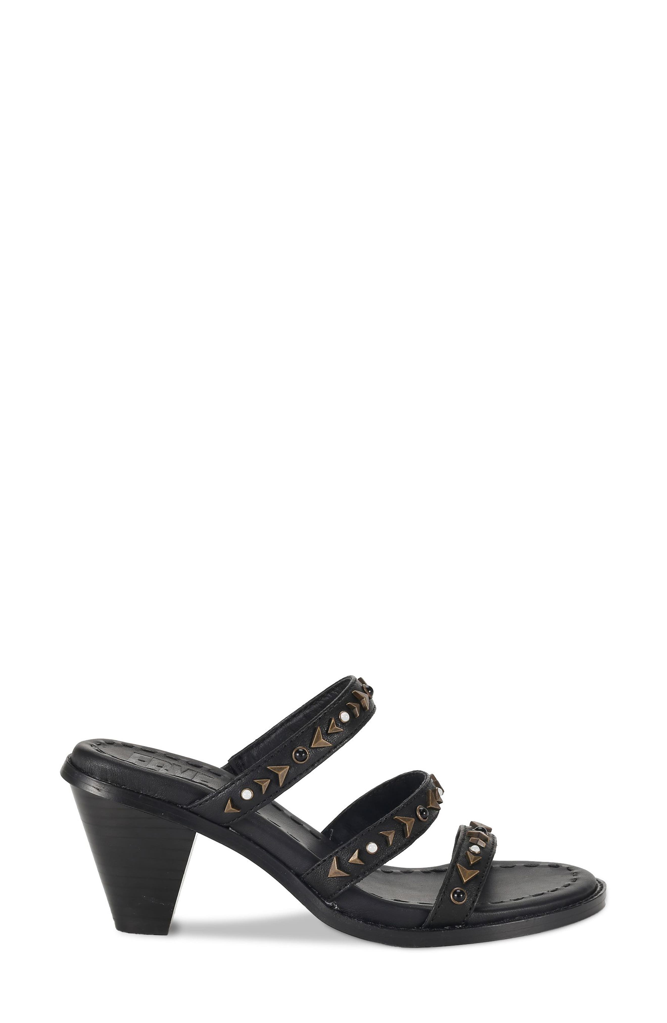 Estelle Studded Strappy Slide Sandal, Alternate, color, BLACK