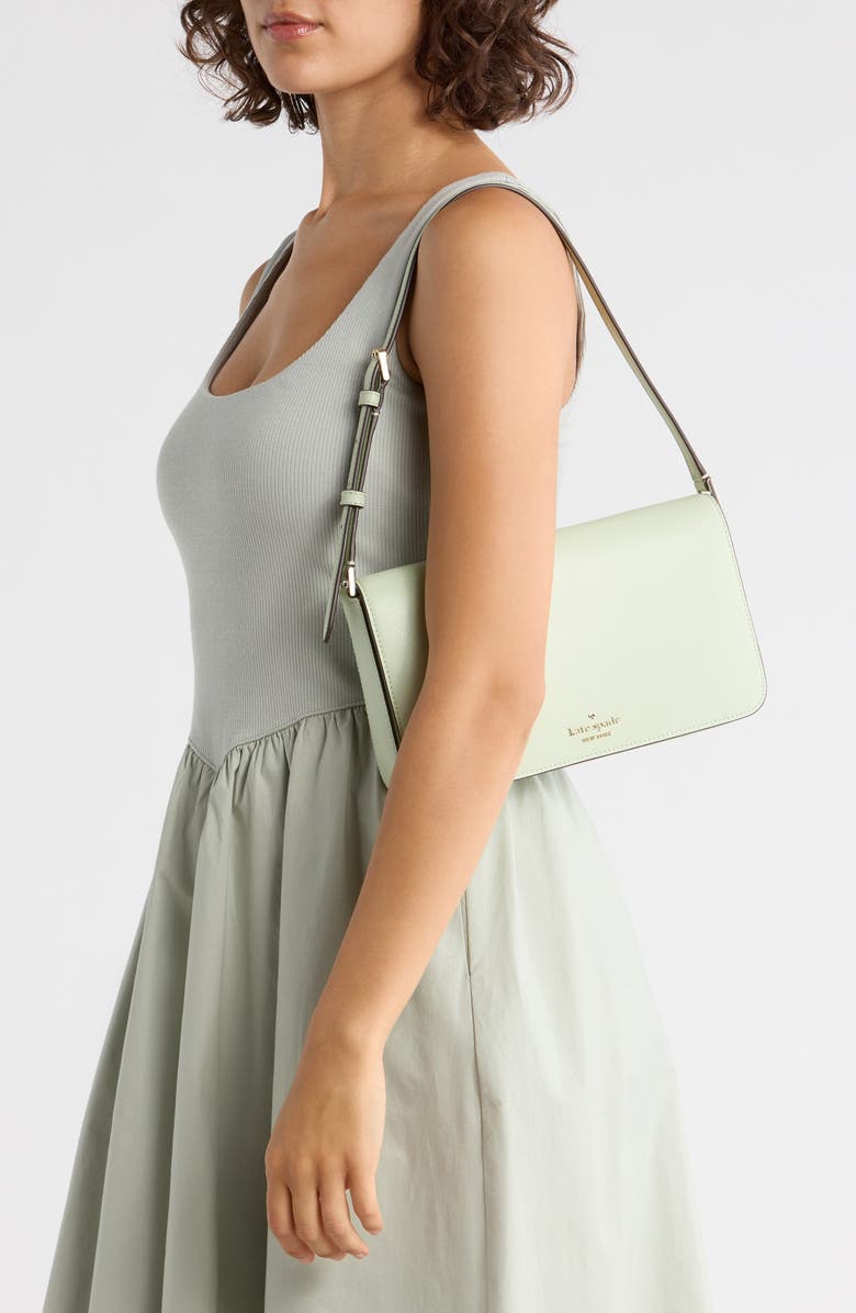Kate Spade New York staci saffiano leather shoulder bag, Alternate, color, Light Olive