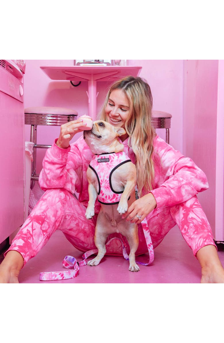 Frenchie Duo Reverible Harness, Alternate, color, Pink Tie Dye