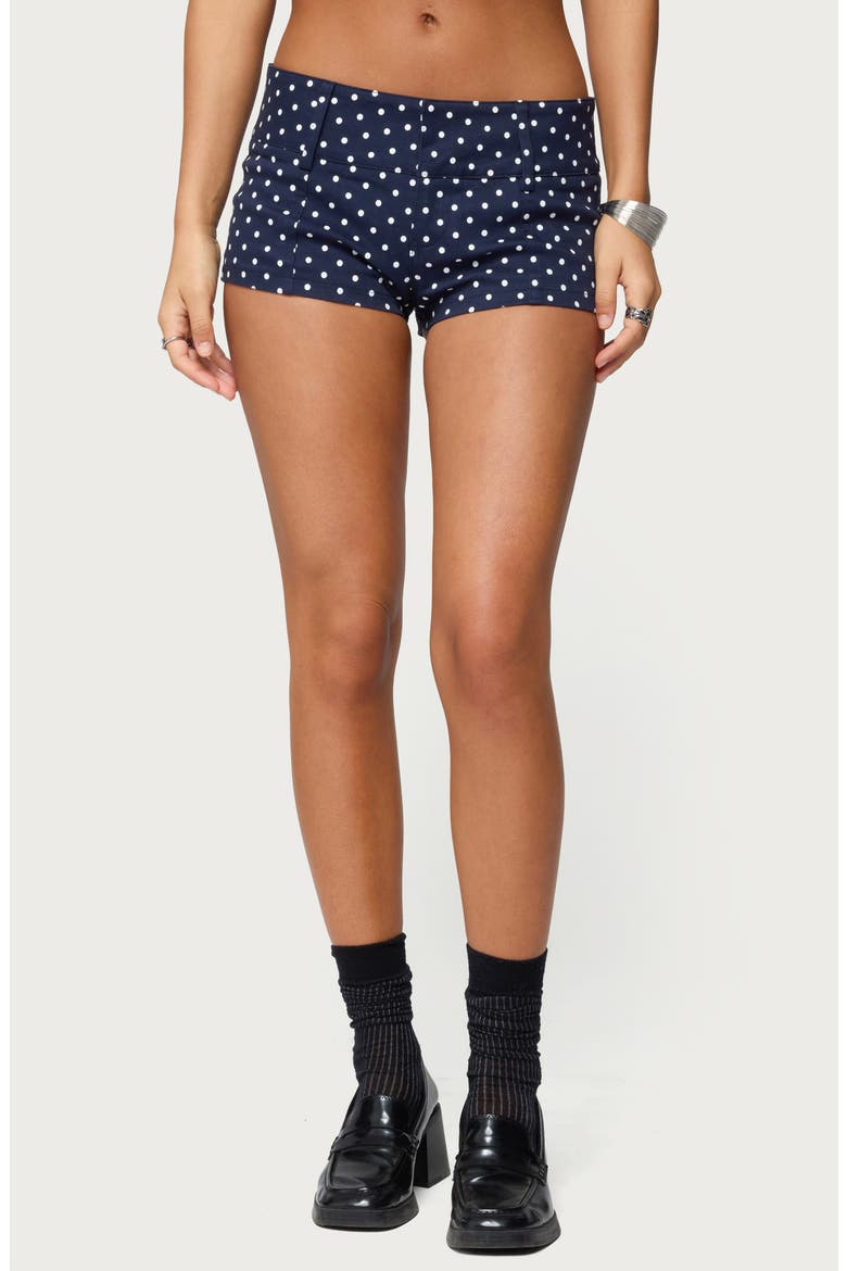 Twyla Polka Dot Shorts, Main, color, NAVY-AND-WHITE