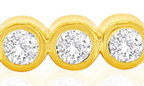 Simona Bezel Set Cubic Zirconia Beaded Bracelet In Gold