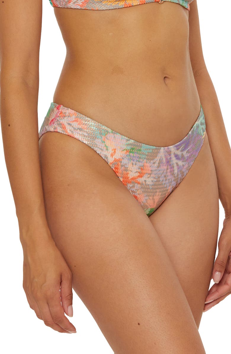 Becca Coral Reef Bikini Bottoms, Alternate, color, Coral Multi