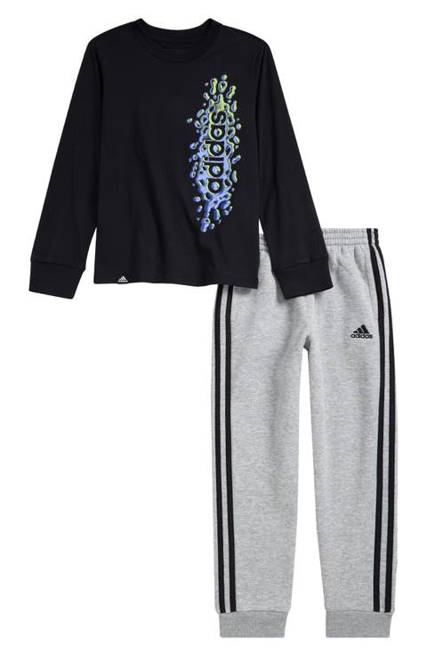 Kids' Long Sleeve Graphic T-Shirt & Fleece Joggers Set (Toddler & Little Kid)