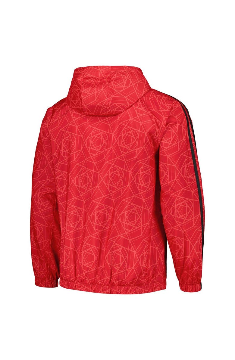 adidas Men's adidas Red Manchester United 2023/24 DNA Raglan Full-Zip Windbreaker, Alternate, color, Red