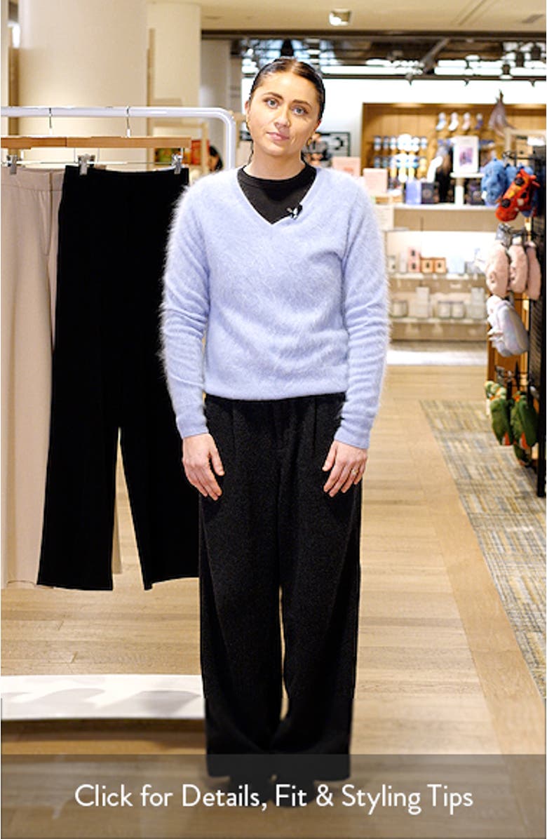 Brushed Cashmere V-Neck Sweater, sales video thumbnail