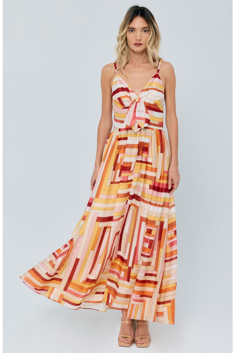 Fiona Stripe A-Line Dress, Alternate, color, PINK MULTI
