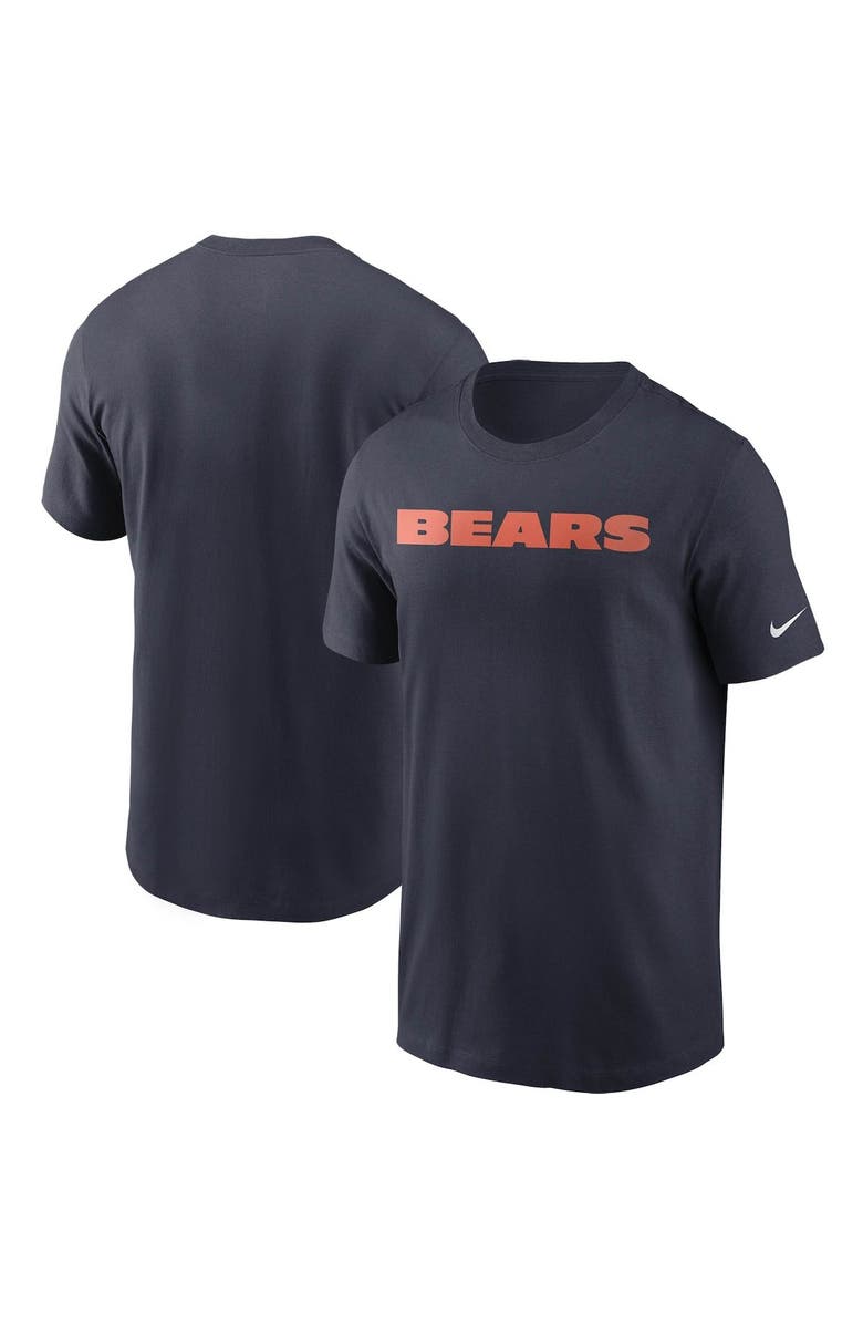 Nike Men's Nike Navy Chicago Bears Team Wordmark T-Shirt, Alternate, color, Navy