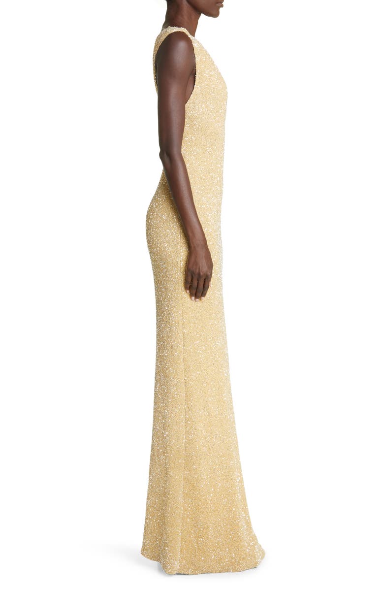 Proenza Schouler Sequin Knit Body-Con Maxi Dress, Alternate, color,